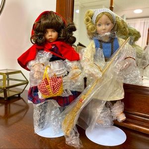 Ashton-Drake Red Riding Hood & Cinderella Porcelain Dolls